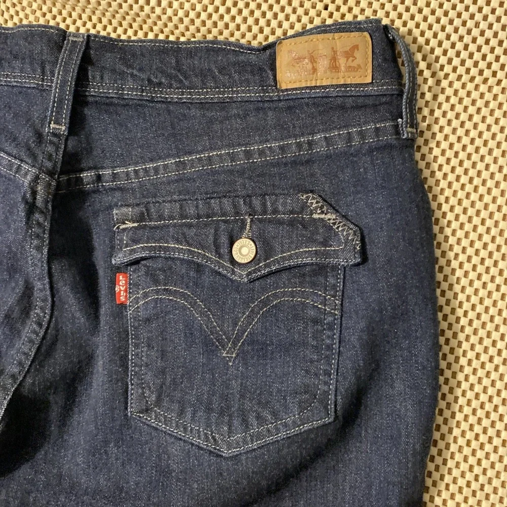 Levis 515 Bootcut womens Jeans Size 12m 31 x 32 STRETCH Flap Pockets DARK - Picture 3 of 5